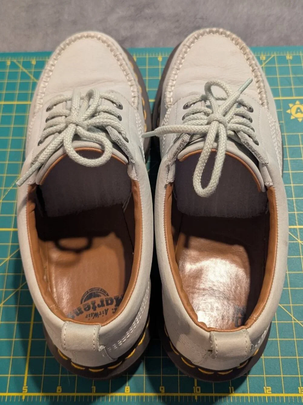 Dr. Martens Sage Green Lowell Men's Shoes | Buttersoft Leather Moc Toe Shoes